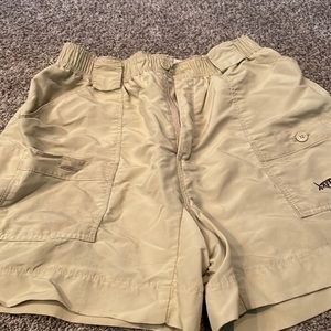 Mens used condition AFTCO shorts . Size 34 . Stains from competitive fishing.